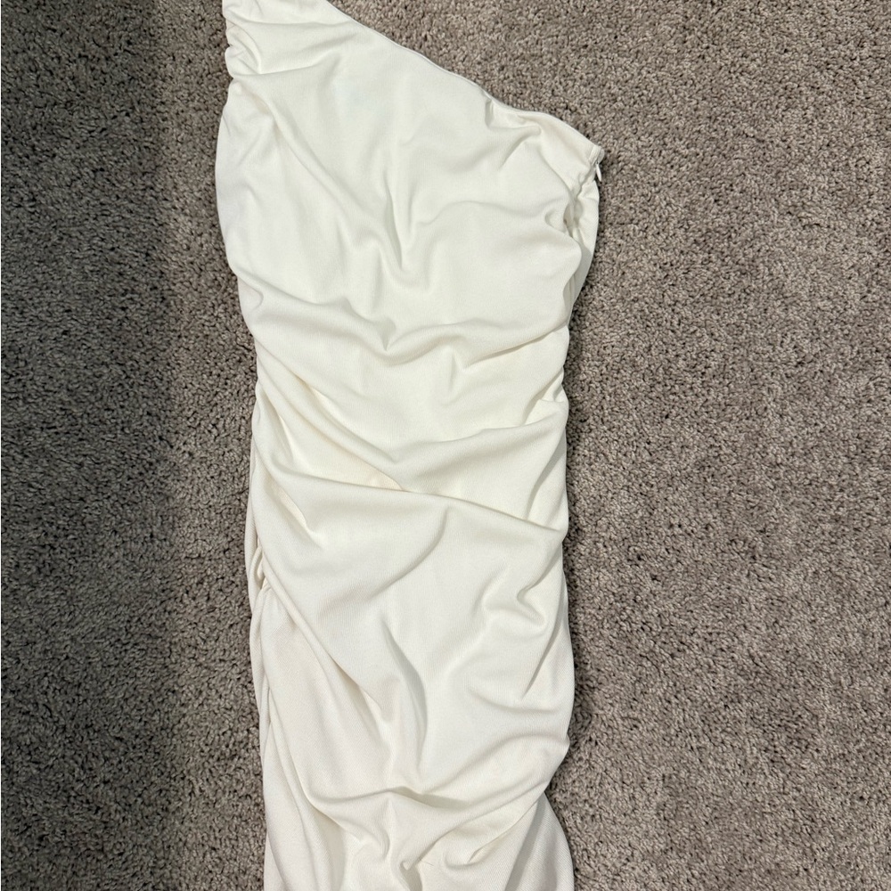 Hello Molly White One-Shoulder Dress